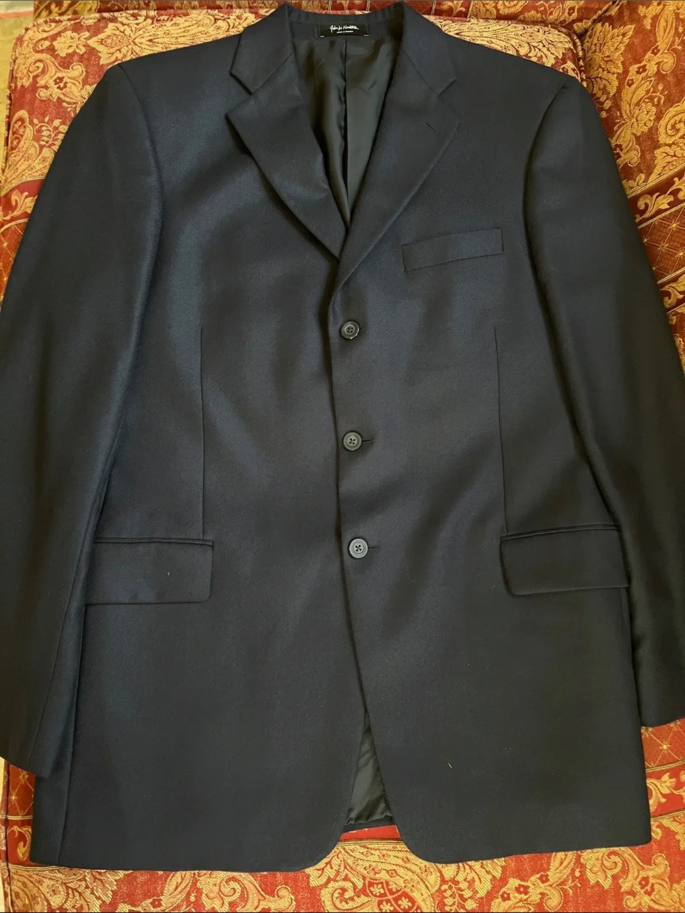 John W. Nordstrom Navy Single-Breasted Sport Coat Fabric by Loro Piana & Company